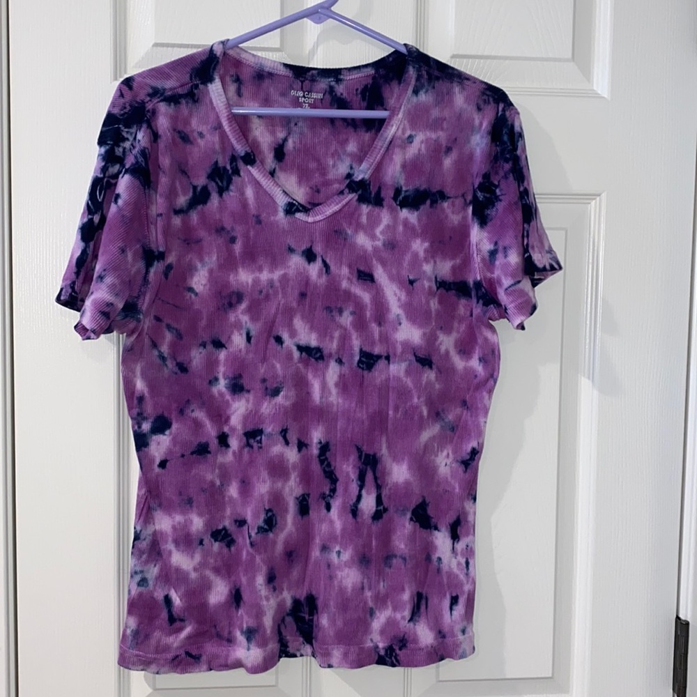 Oleg Cassini ribbed t-shirt - size XL